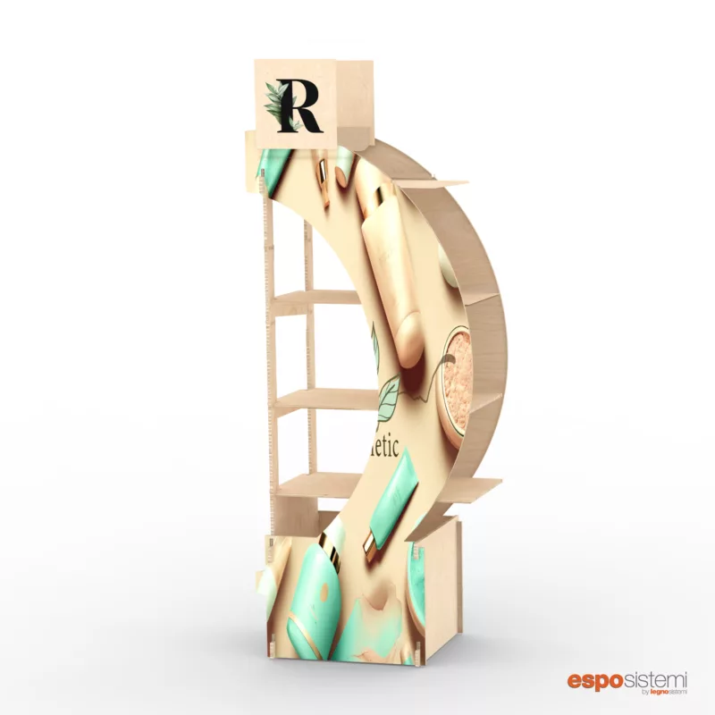 scaffale in legno da terra