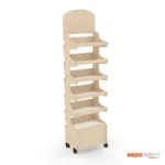 espositore con ruote a 6 ripiani
