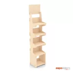 espositore in legno con magazzino