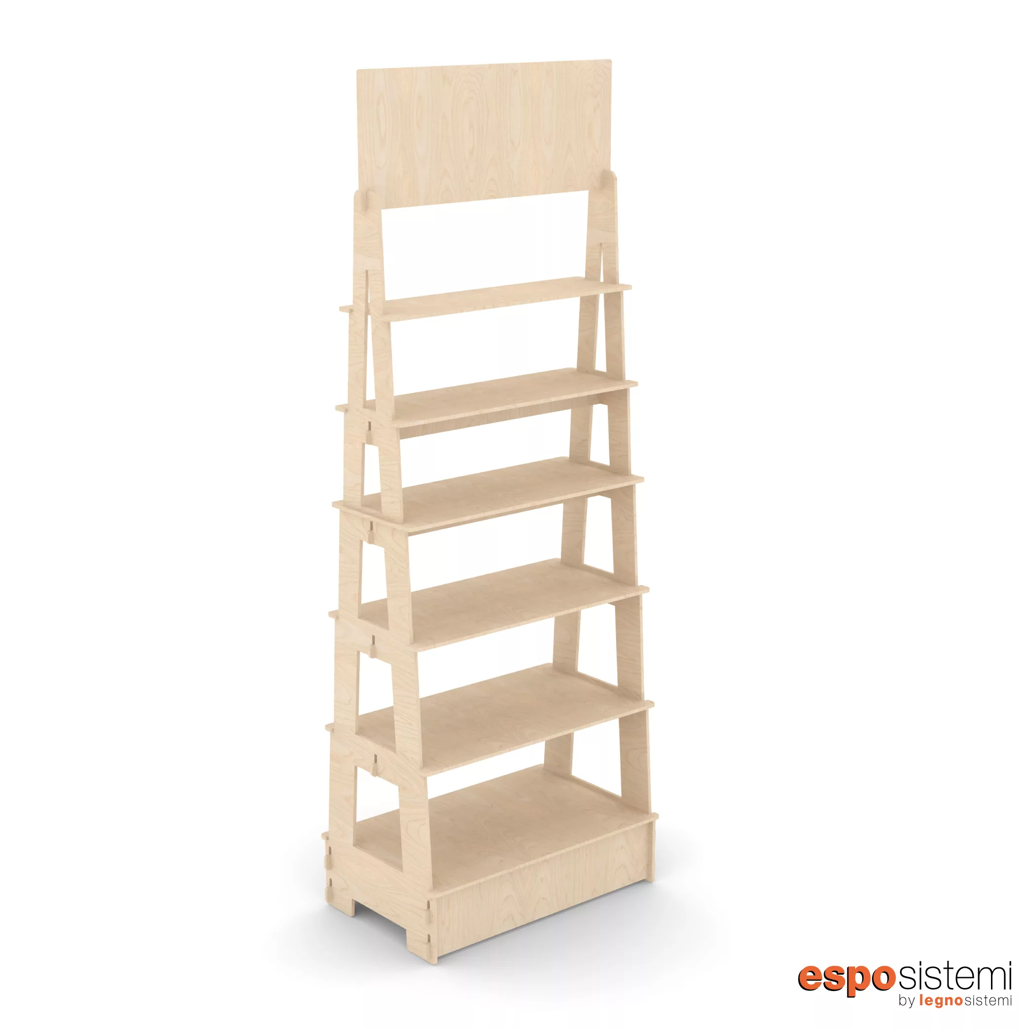 ESPOSITORE IN LEGNO 6 RIPIANI - LS1245.003 espositore in legno 6 ripiani