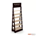 Espositore in legno 6 ripiani bifacciale
