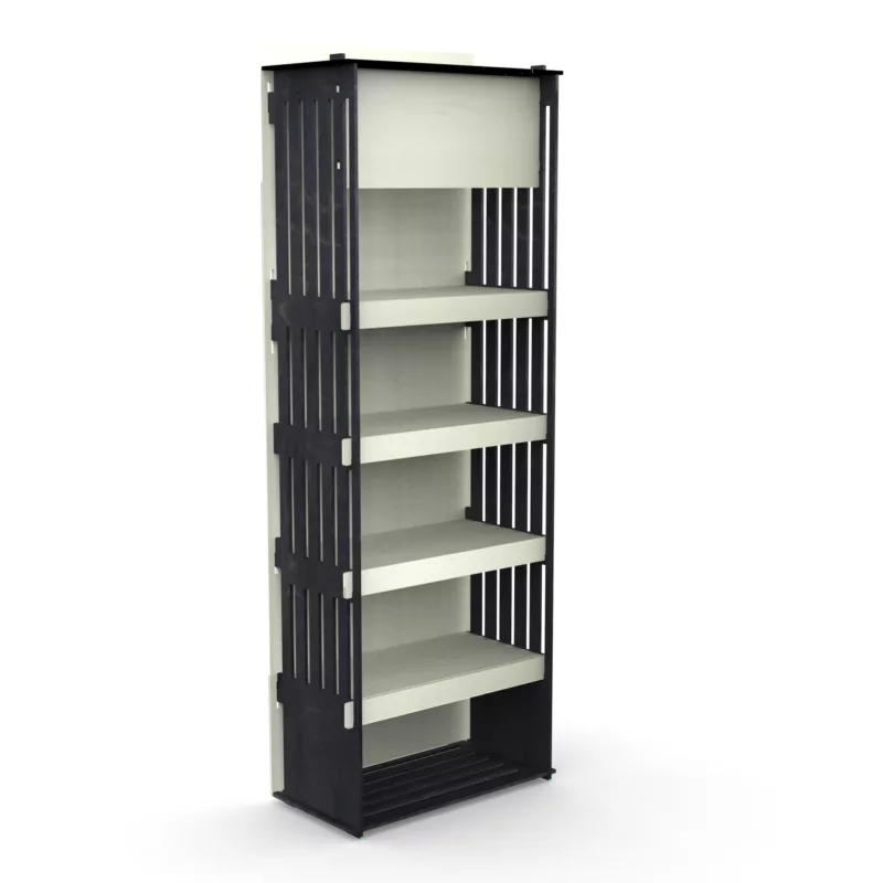 scaffale da terra in legno